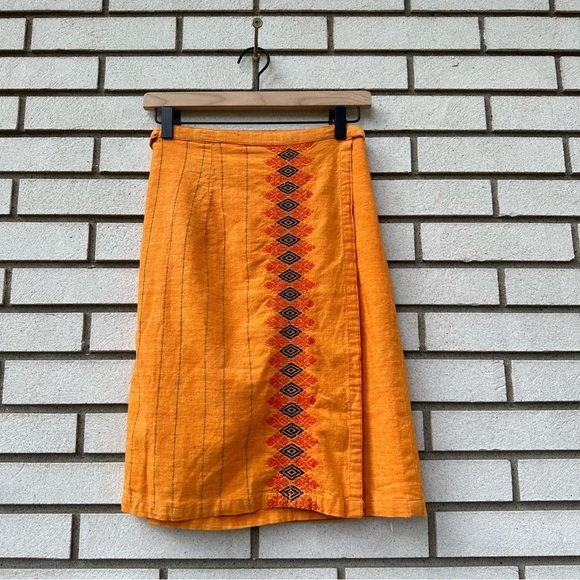 Mulberry Handwoven From Tribes of Assam Marigold Orange - Picture 1 of 7